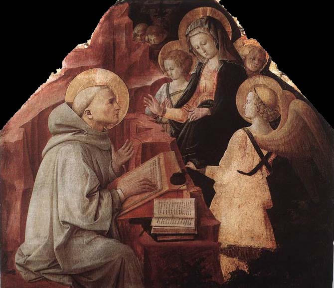 Fra Filippo Lippi The Virgin Appears to St Bernard